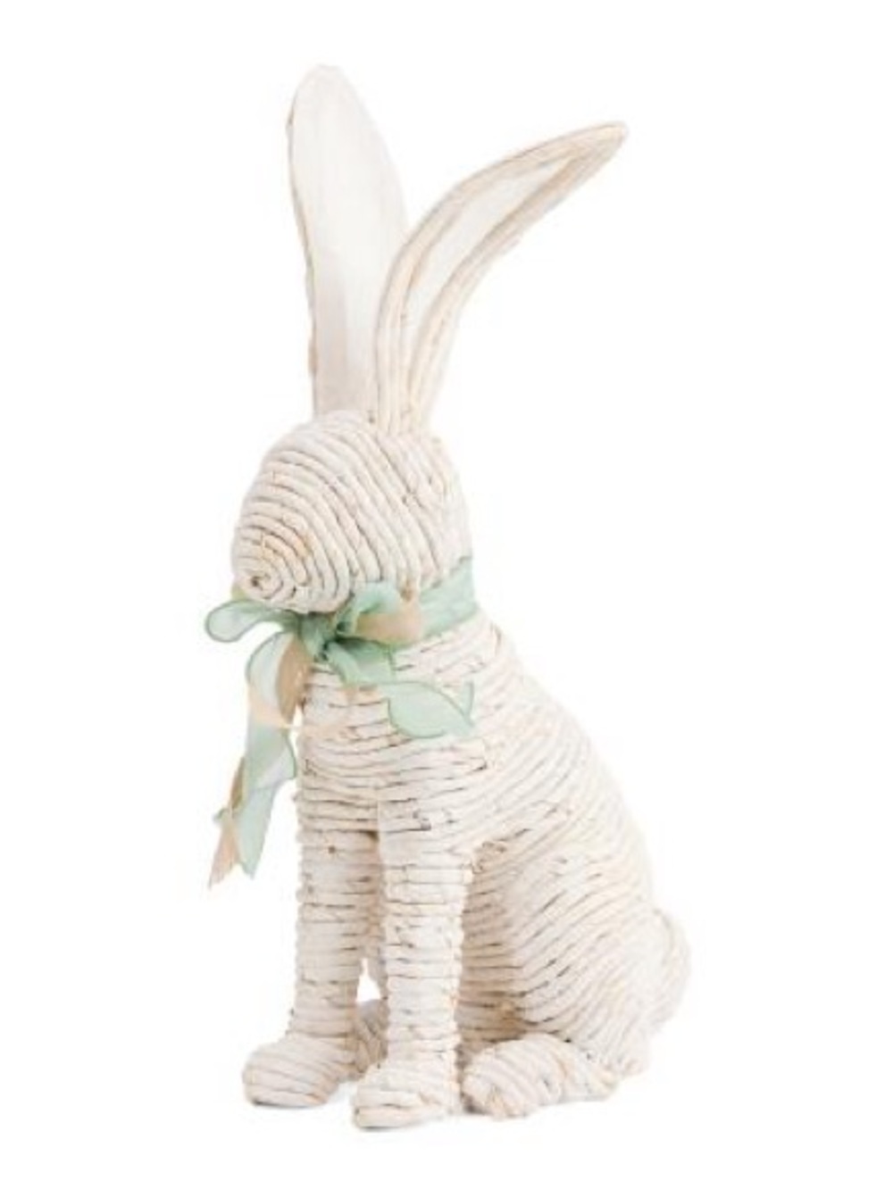 Laura Ashley Cream and Light Green Decorative Bunny Figurine